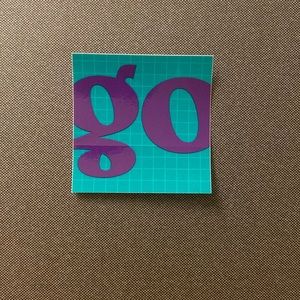 Patagonia “go” sticker